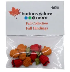 Buttons Galore Fall Findings Knöpfe 15 Stück Herbst