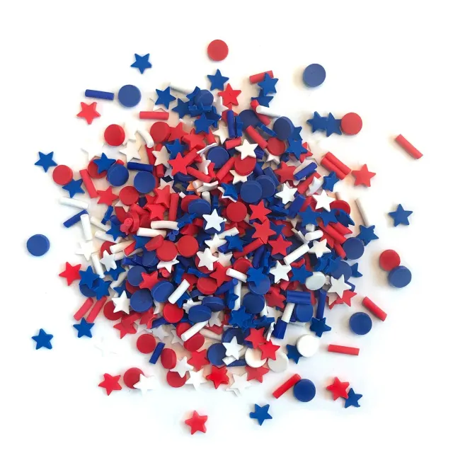 Buttons Galore Star Spangled Sprinkletz Streudeko 12g USA