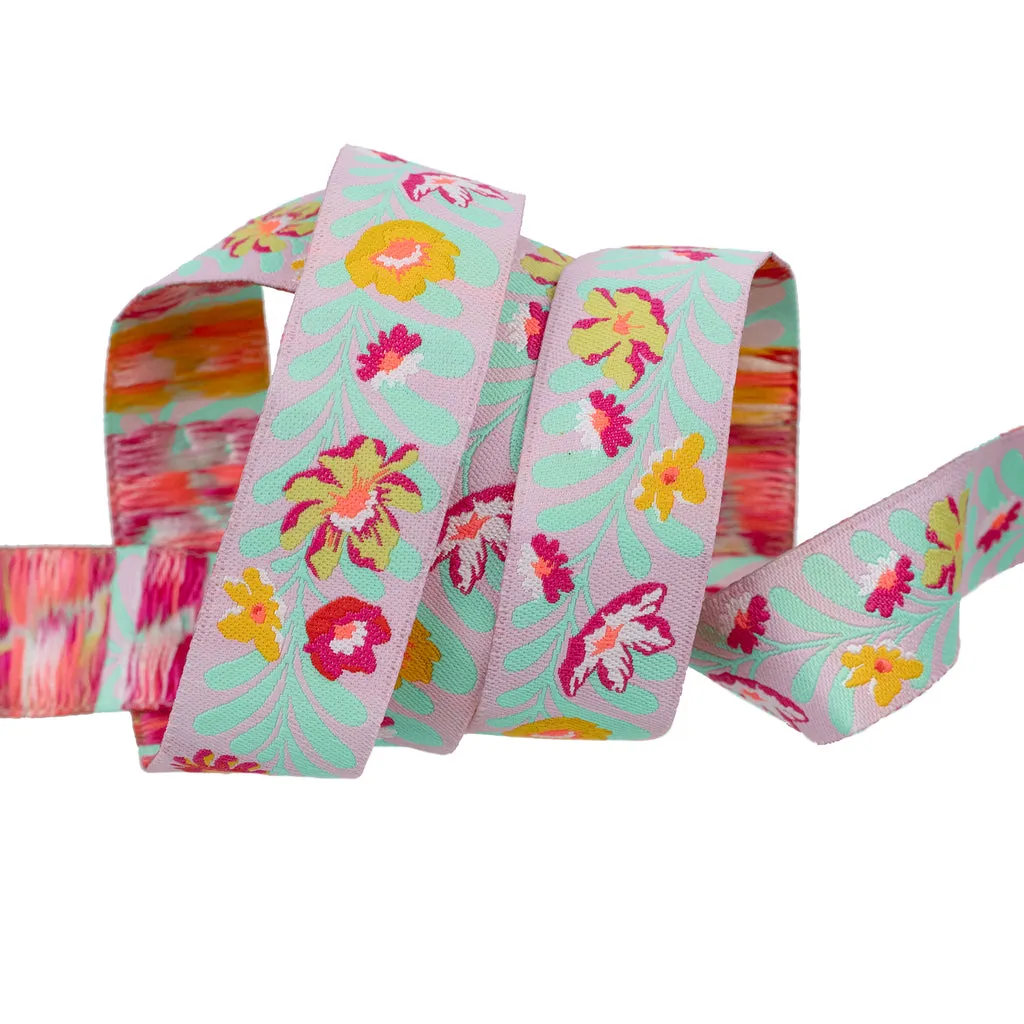 Renaissance Ribbon Untamed Flowerfield Webband 1 Yard