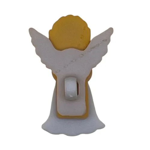 Buttons Galore White Angel Christmas Knopf Engel weiß
