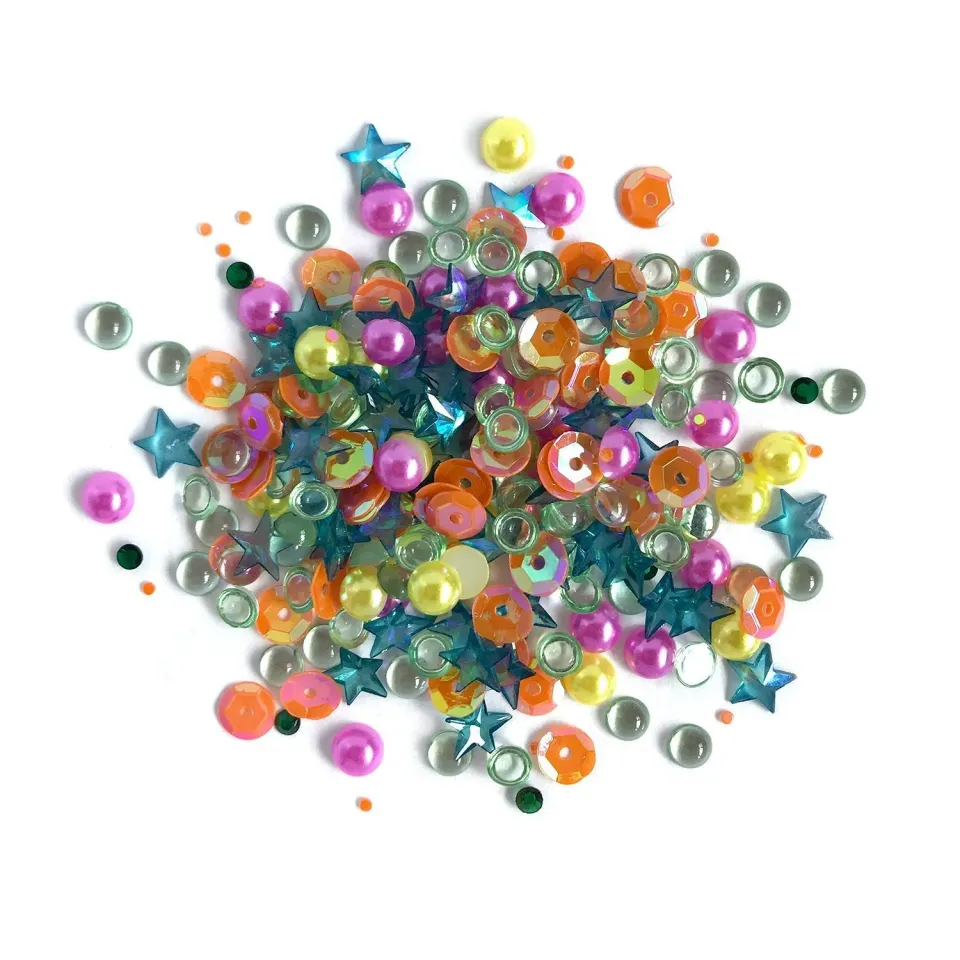 Buttons Galore Sparkletz Rainbow Bastelstreu 10 g bunt