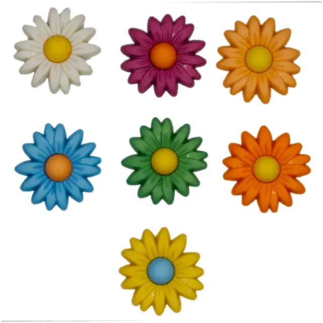Buttons Galore Spring Daisy Delight Knöpfe 8 St Blume
