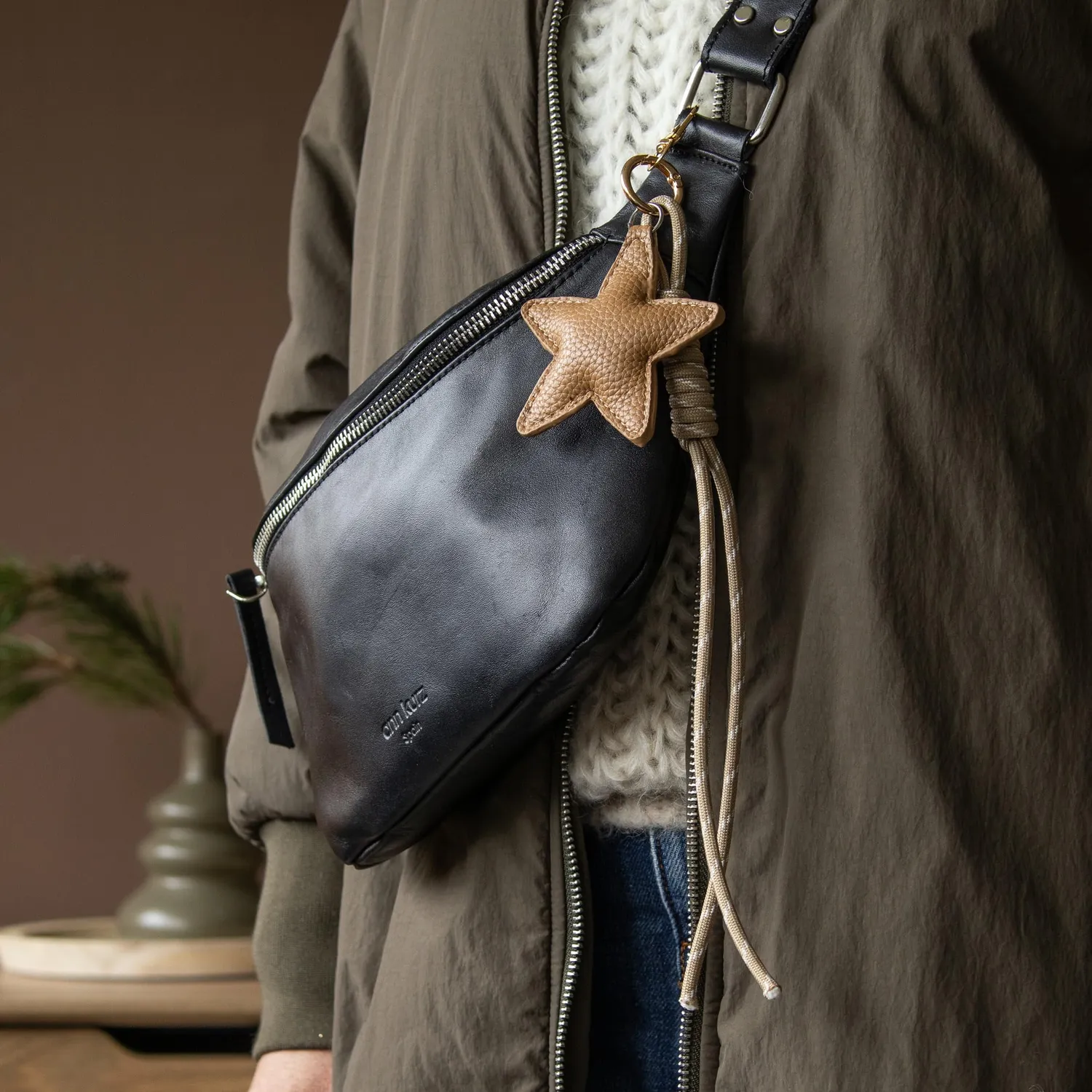 Halbach Schlüsselanhänger Taschenanhänger mit Karabiner