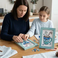 Buttons Galore Hot Cocoa Frame DIY-Bastelset Bilderrahmen 5 x 7 Zoll