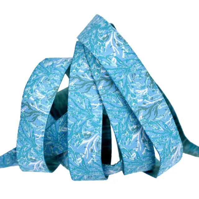 Renaissance Ribbon Gulf Breeze Seaweed Garden Band 5/8" 1 Yard blau