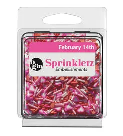 Buttons Galore Sprinkletz February 14th Bastelstreu 12 g Herzen
