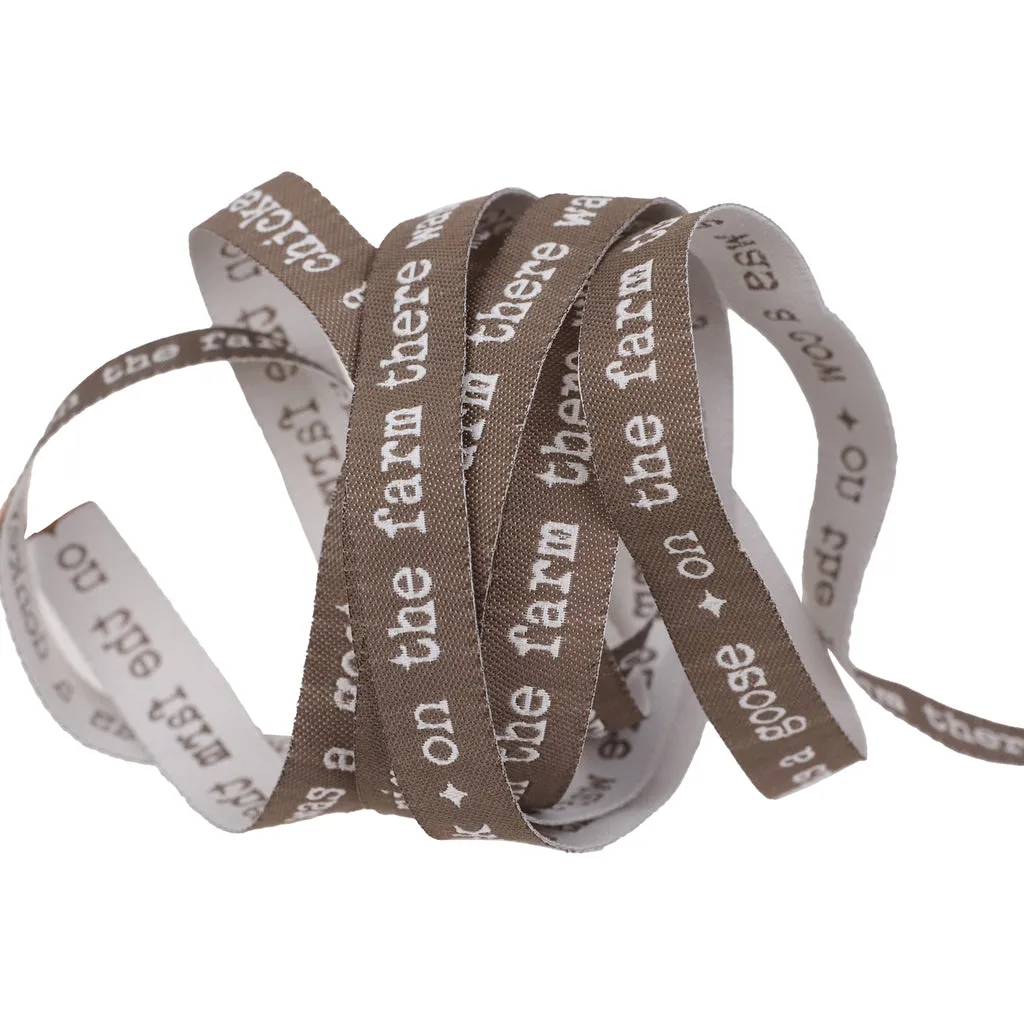 Renaissance Ribbon Farmstead Farm Roll Call Webband 1 Yard