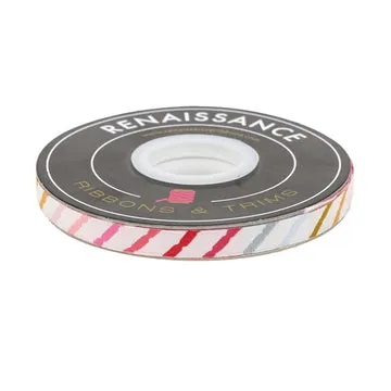 Renaissance Ribbon Adventale Stripe Schleifenband 10mm 1 Yard bunt