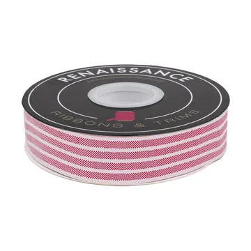Renaissance Ribbon Classic Christmas Pixel Stripe Webband 1 Yard