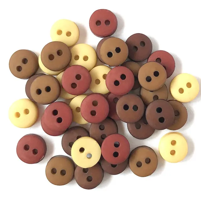 Buttons Galore Tiny Natural Nähknöpfe 35 Stück Erdtöne