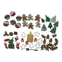 Buttons Galore Christmas Set 3 Bastelknöpfe 50er