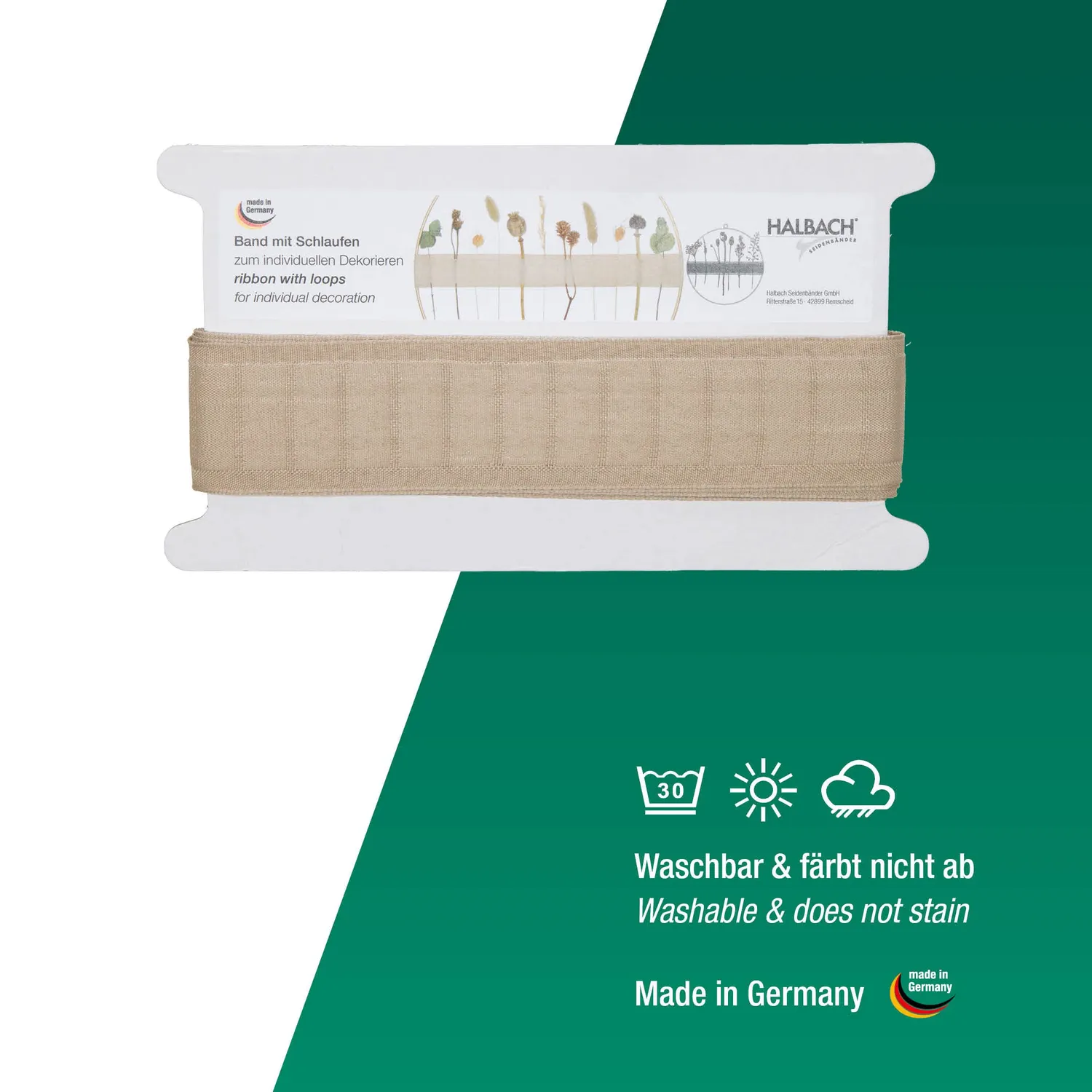 Halbach Webband mit Schlaufen