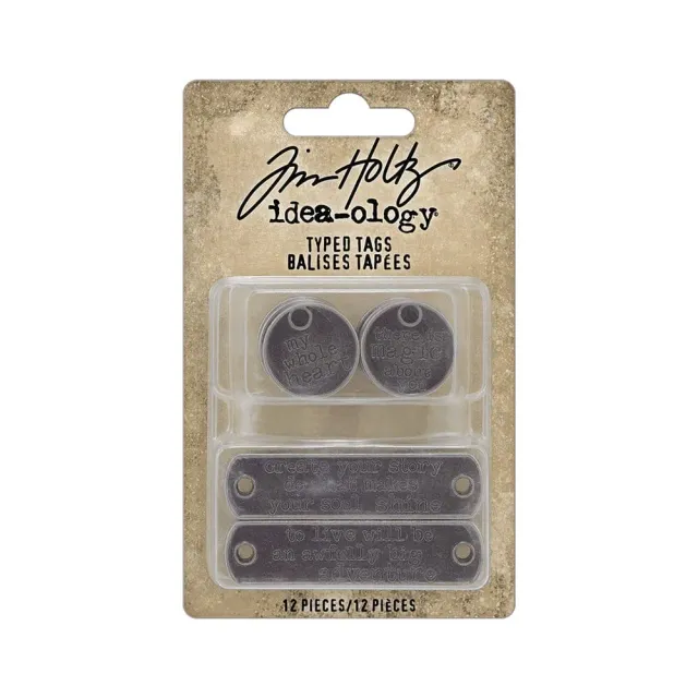 Tim Holtz Idea-ology Stencil Typed Tags Schablone
