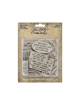 Idea-ology Tim Holtz Quote Chips Labels Sprüche