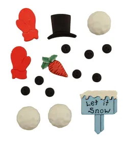 Buttons Galore Snowman Bundle Schneemannknöpfe 50 Stück waschbar