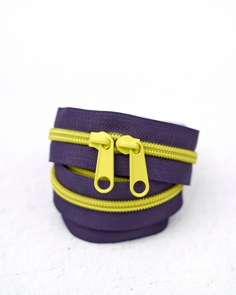 Renaissance Ribbon Electric Grape Handtaschen-Reißverschluss lila