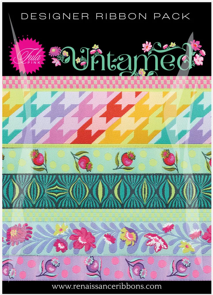 Renaissance Ribbon Untamed Webband-Set 7 Bänder je 1 Yard Blumen
