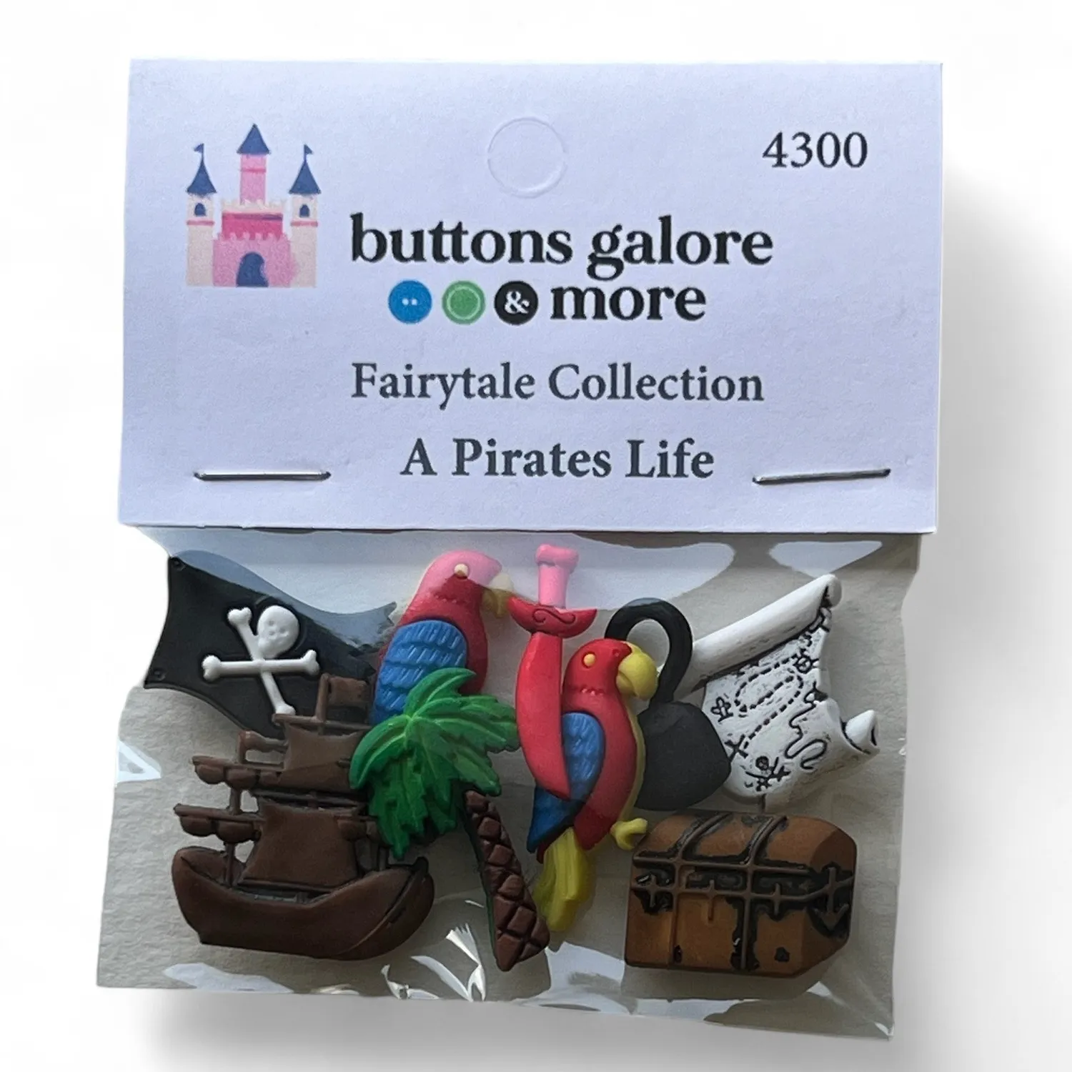 Buttons Galore It’s a Pirate’s Life Knöpfe 10 Stück