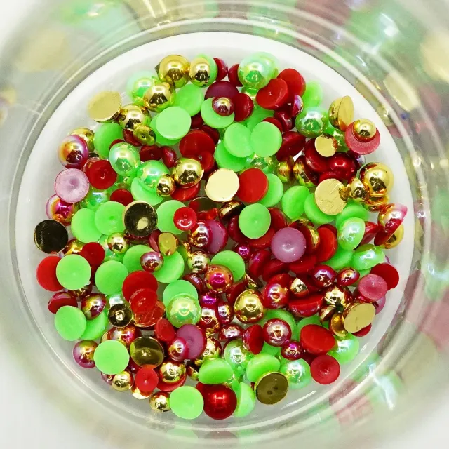Buttons Galore Half Pearlz Halbperlen irisierend 4-6 mm