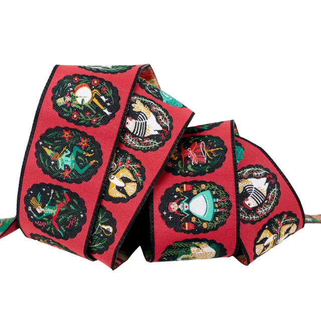 Renaissance Ribbon 12 Days of Christmas 12 Days Schmuckband 1 Yard waschbar