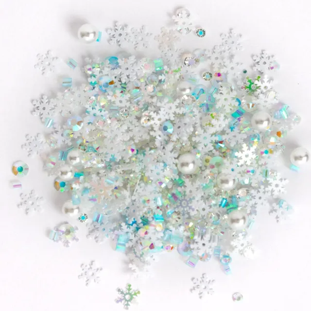 Buttons Galore Sparkletz Avalanche Streuteile 10 g weiß