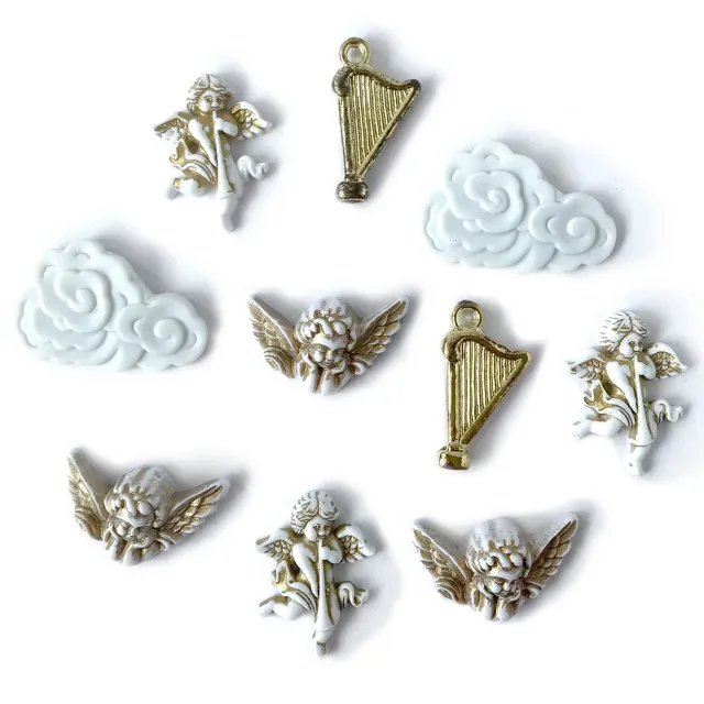 Buttons Galore Angelic Nähknöpfe 10 Stück Engel