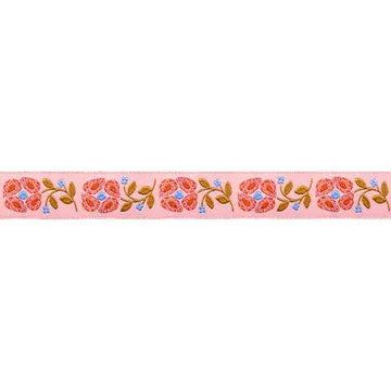 Renaissance Ribbon Market Days Bejeweled Band 1 Yard rosa Blumen