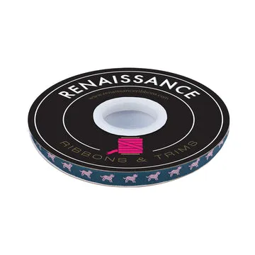 Renaissance Ribbon Dog Park Labrador Silhouette Webband 10 mm 1 Yard
