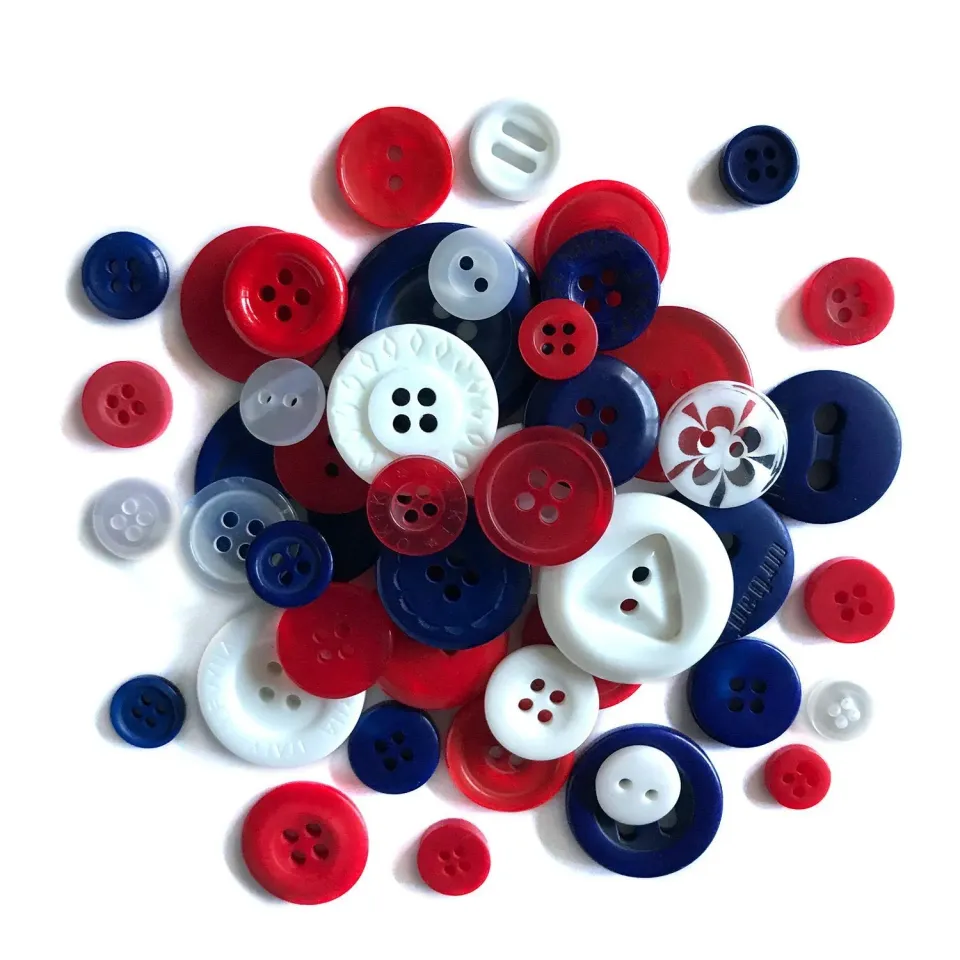 Buttons Galore America 250 Nähknöpfe 4,5 oz patriotisch