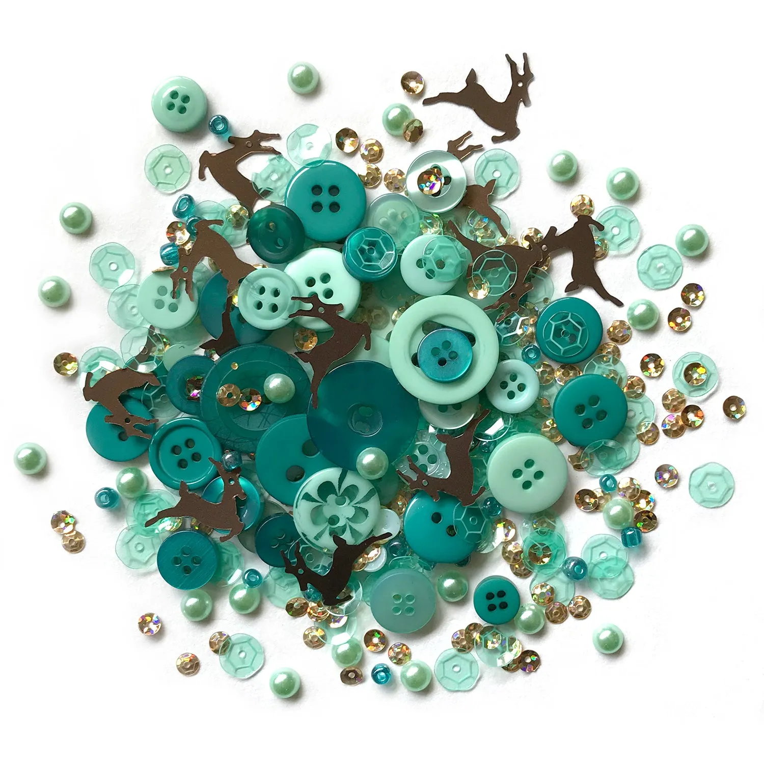 Buttons Galore Reindeer Games Bastelmix Rentier Weihnachten