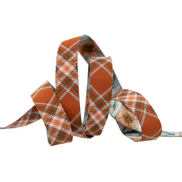Renaissance Ribbon Great Outdoors Plaid Diagonal Webband 16mm 1 Yard kariert