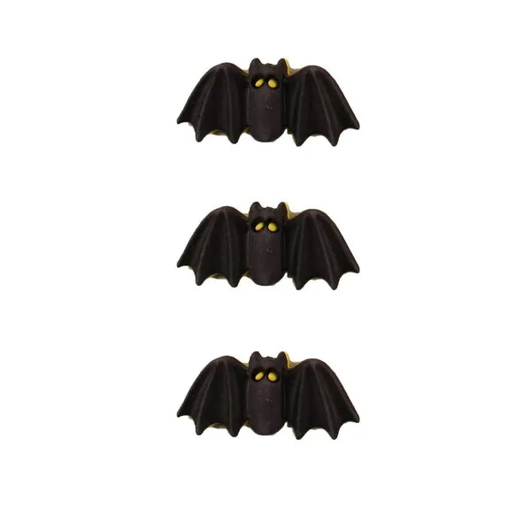 Buttons Galore Bats H121 3D Knöpfe 3 Stück Halloween