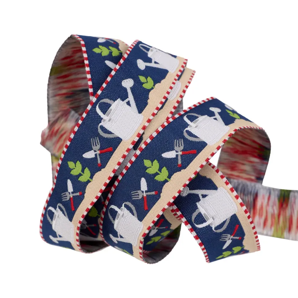 Renaissance Ribbon Watering Can Jacquardband 22mm 1 Yard Garten