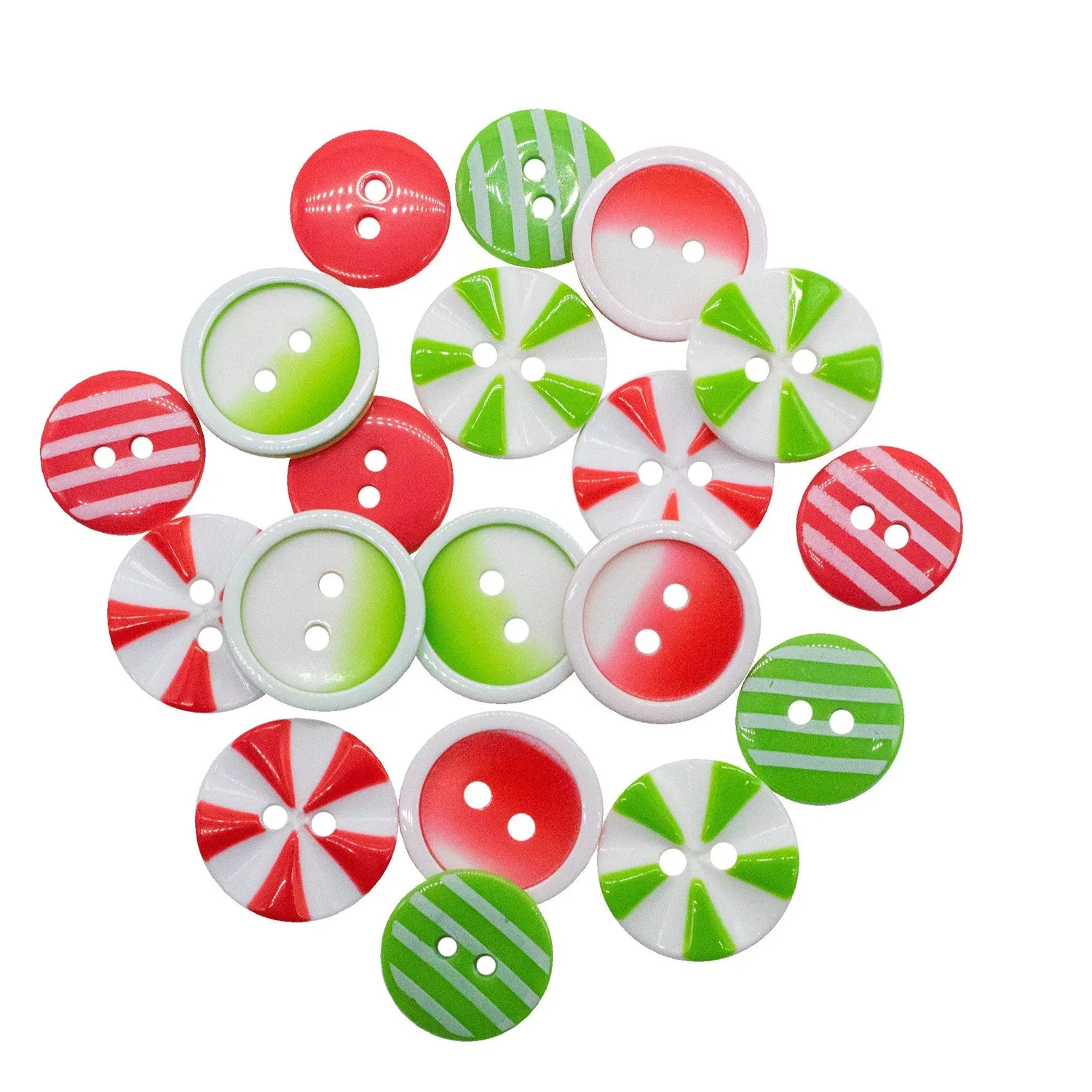 Buttons Galore Christmas Set 6 Knöpfe 40 Stück Weihnachten