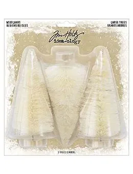 Idea-ology Tim Holtz Woodland Tree Lot Large Christmas Tannenbäume 3er-Set