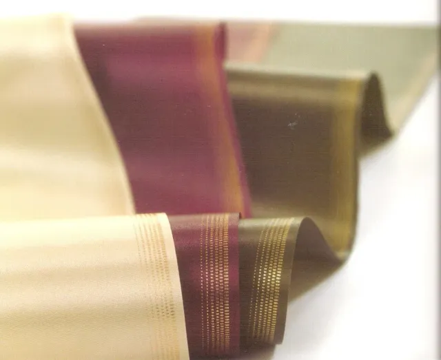 ALJO DESIGN Satin-Kranzband Ombré-Rand Schleifenband 25 m
