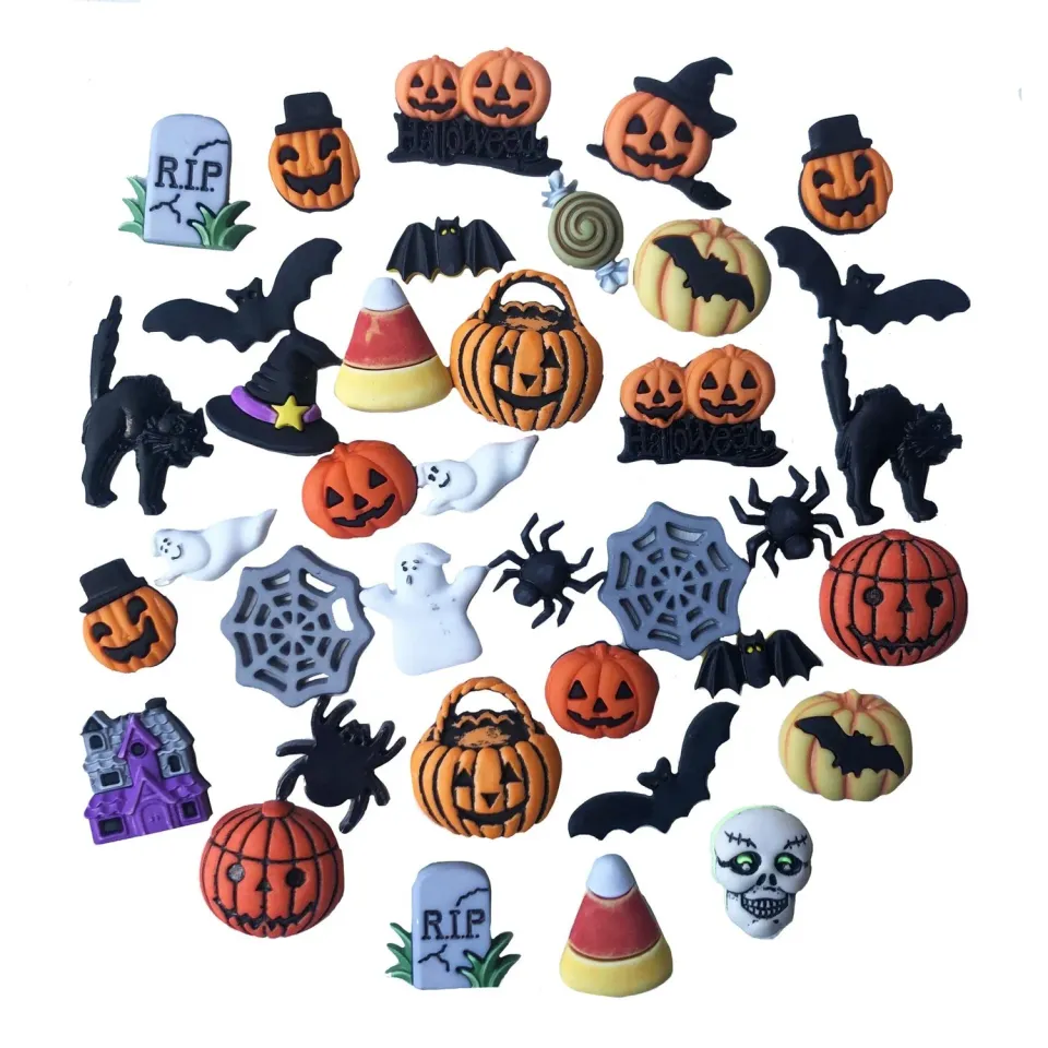 Buttons Galore Halloween Novelty Bastelknöpfe 50 Stück