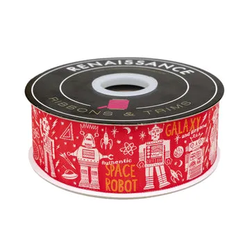 Renaissance Ribbon Blastoff Space Robot Webband 1 Yard