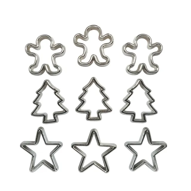 Buttons Galore Cookie Cut Outs Flatbacks 9 Stück Weihnachten