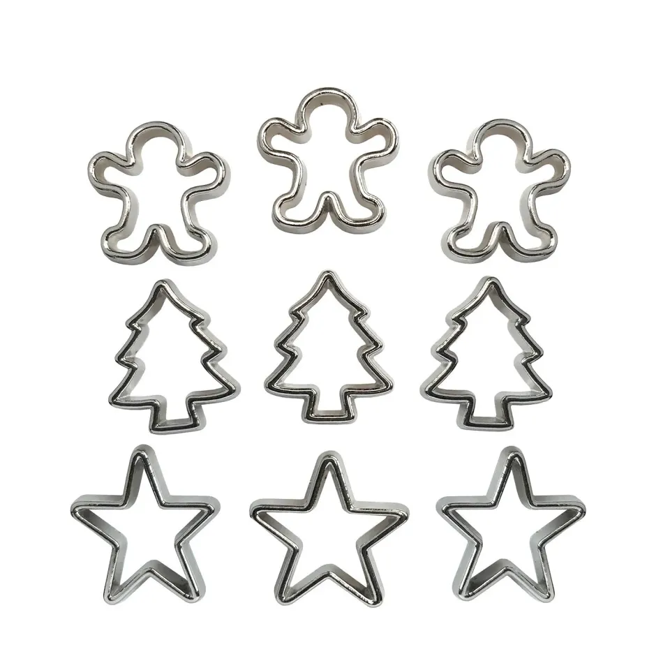 Buttons Galore Cookie Cut Outs Flatbacks 9 Stück Weihnachten
