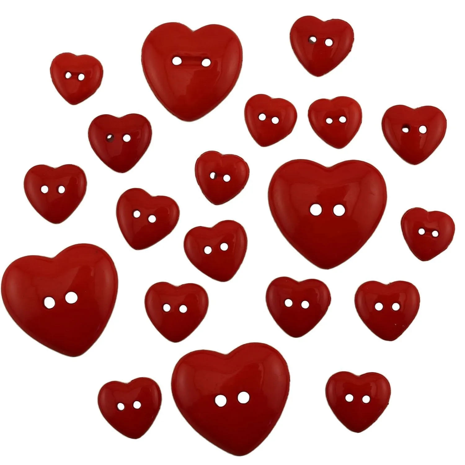 Buttons Galore Valentine Romance Knöpfe 60 Stück 3D