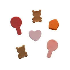 Buttons Galore Beary Love Flatbackz Flatbacks 6 Stück