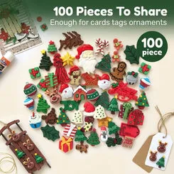 Buttons Galore Christmas Super Value Pack Weihnachtsknöpfe 100 Stück