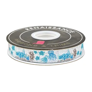 Renaissance Ribbon Gulf Breeze Turtle Bay Webband 22mm 1 Yard