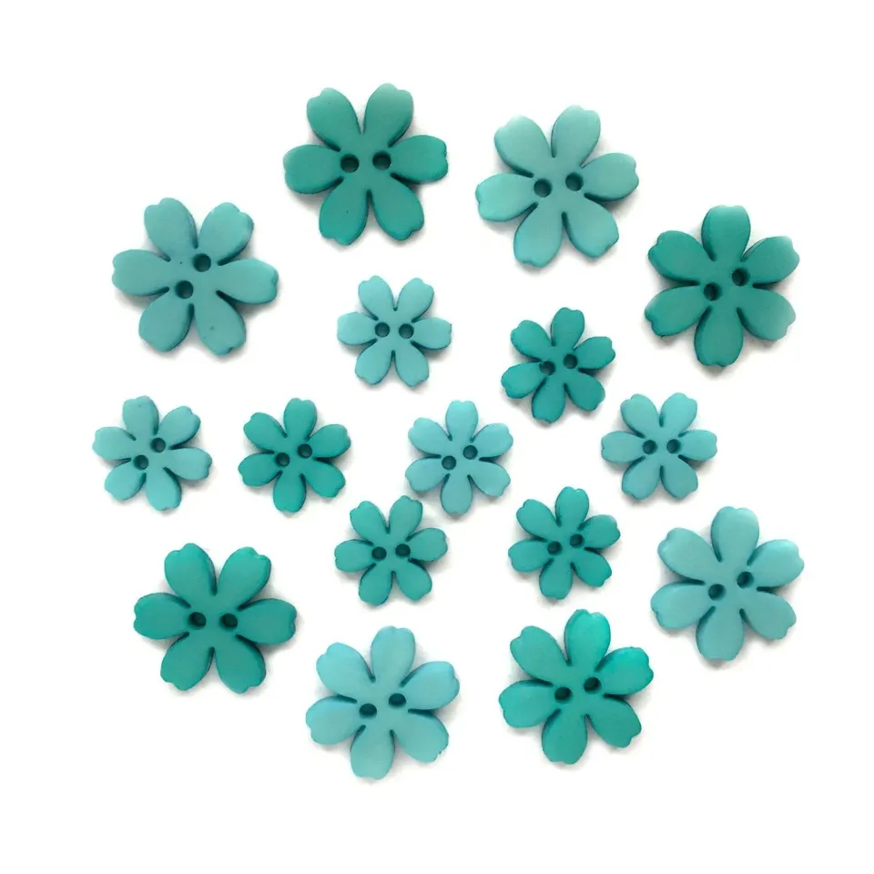 Buttons Galore Sea Anemone Blumenknöpfe 16 Stück Nylon