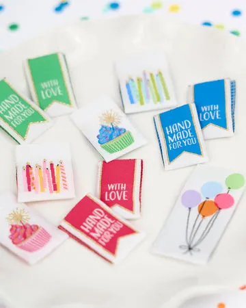 Renaissance Ribbon Happy Birthday Webetiketten 8er-Pack, Polyester