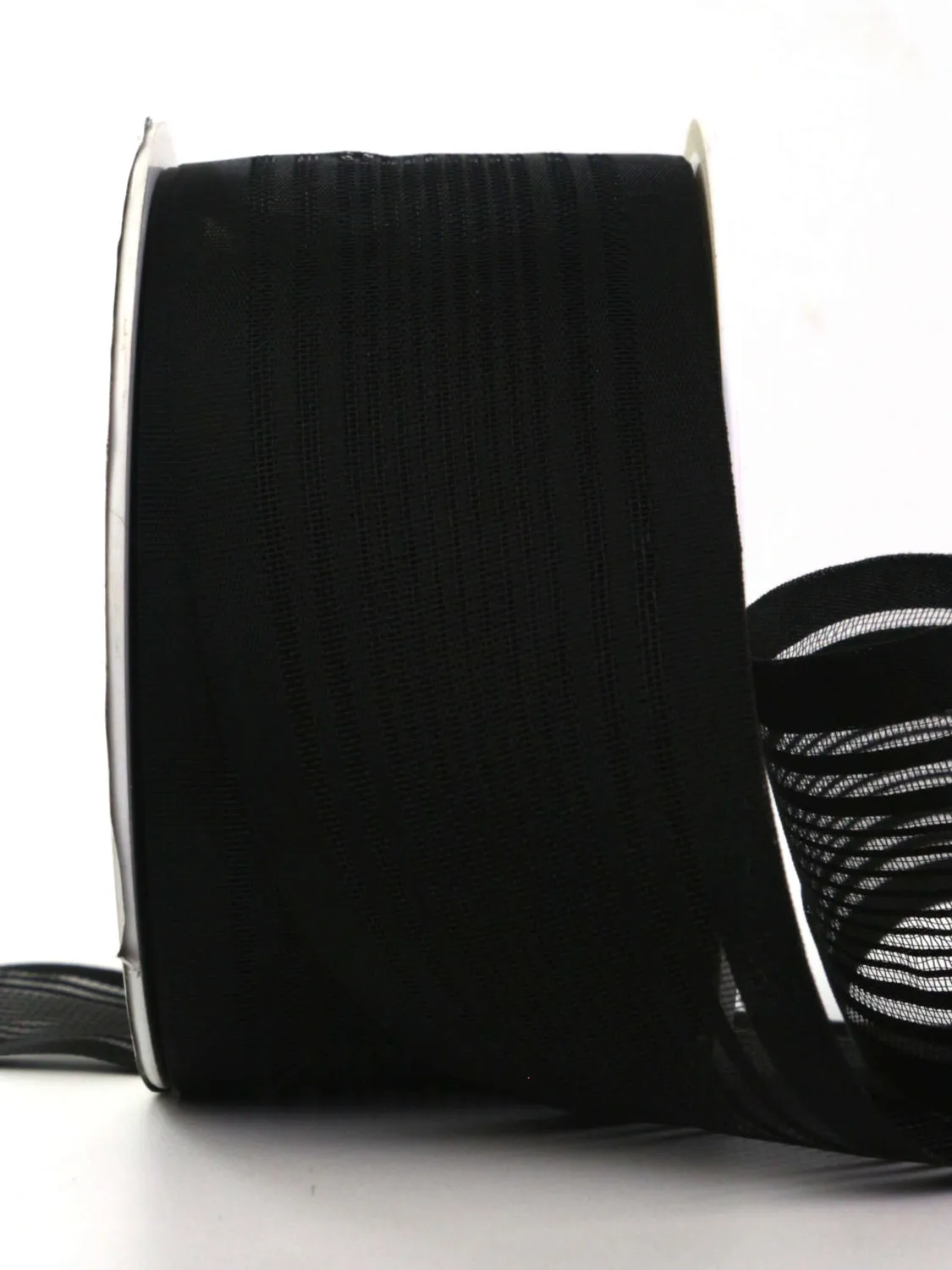 ALJO DESIGN Trauerflor gestreift schwarz 25 m