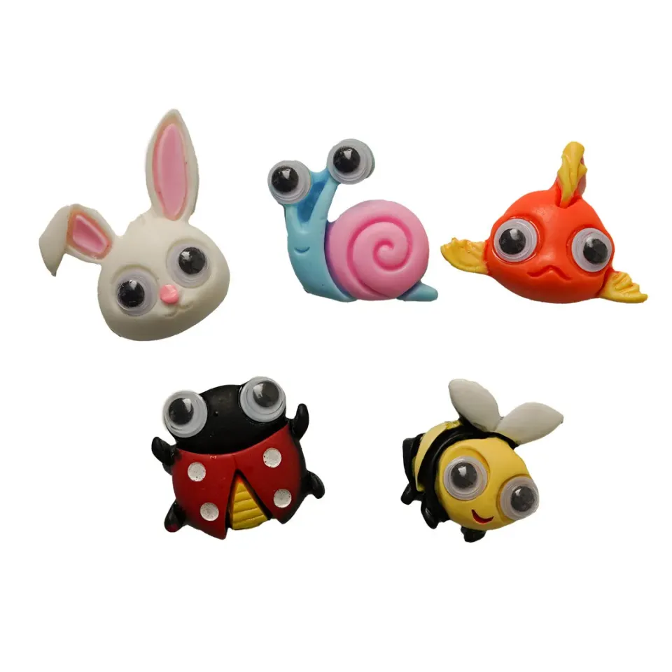 Buttons Galore Bug Eyes Flatbackz Tier-Applikationen 5 Stück