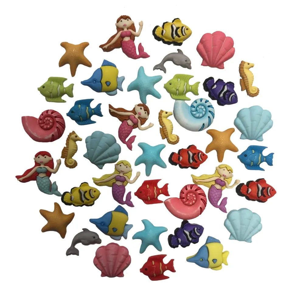 Buttons Galore Under The Sea Knöpfe 50 Stück Ozean