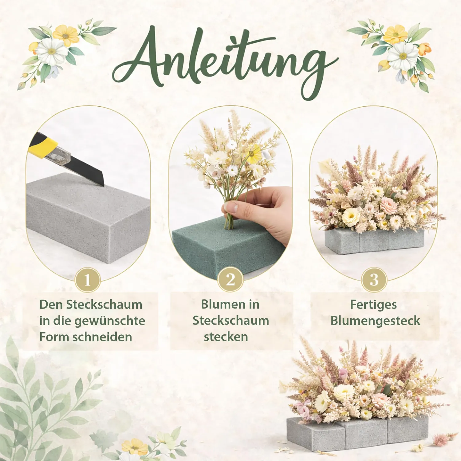 Creativery Steckziegel trocken grau